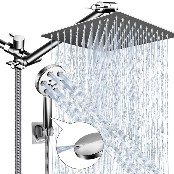 NOVALOUS Rain Dual Shower Head 1.5 GPM GPM Wayfair